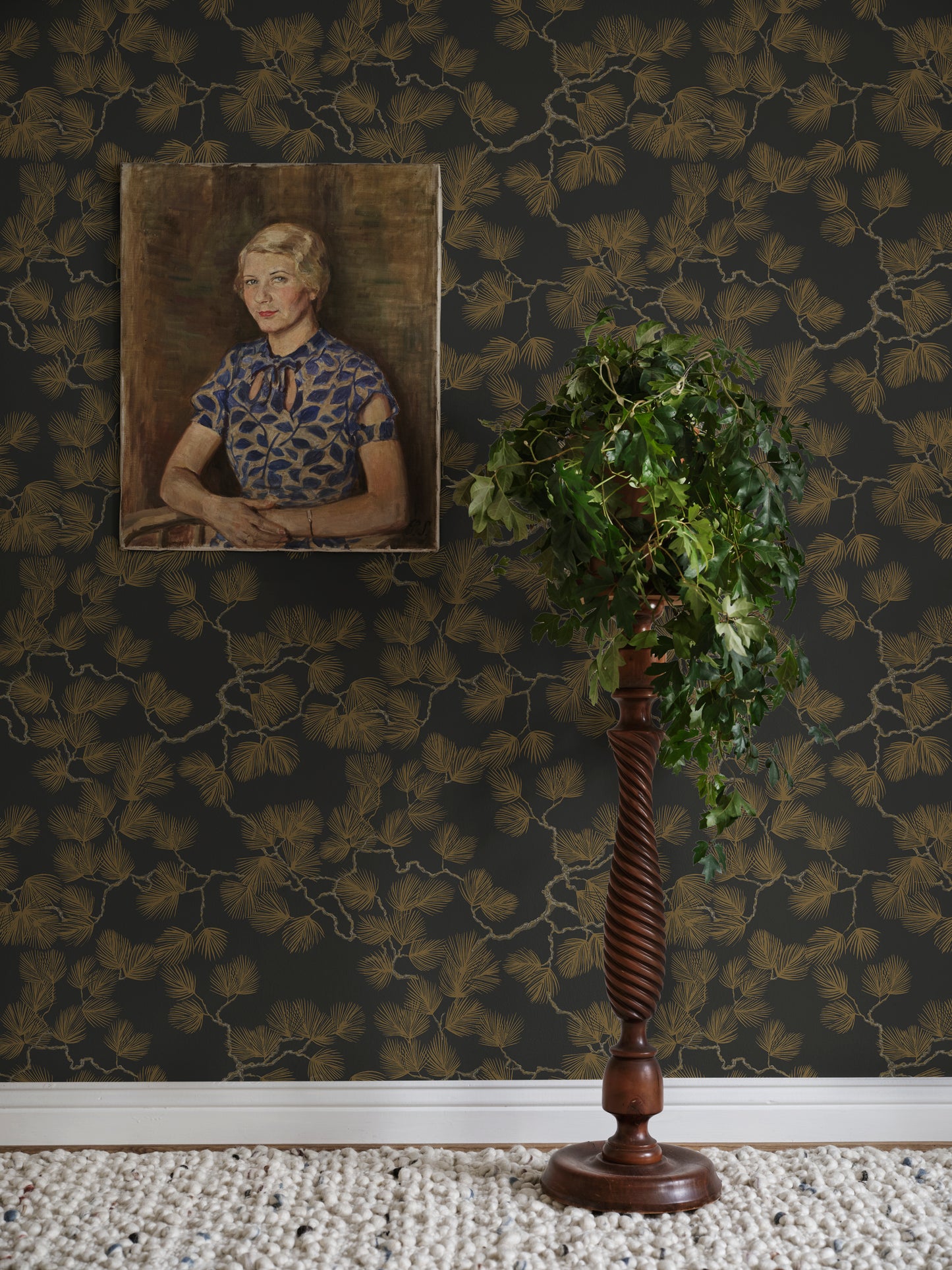 Tapetti Pine Tumma 804-99 (Sandberg Wallpaper)