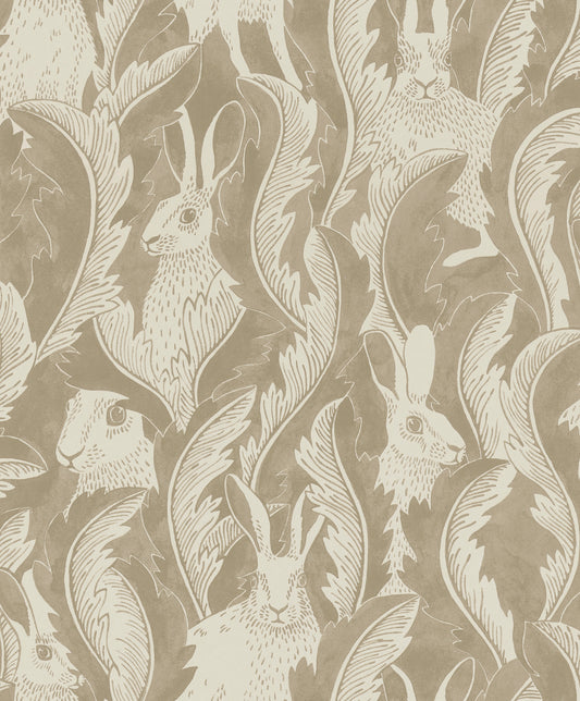 Tapetti Hares in Hiding Ruskea 03-52 (Långelid / Von Brömssen)