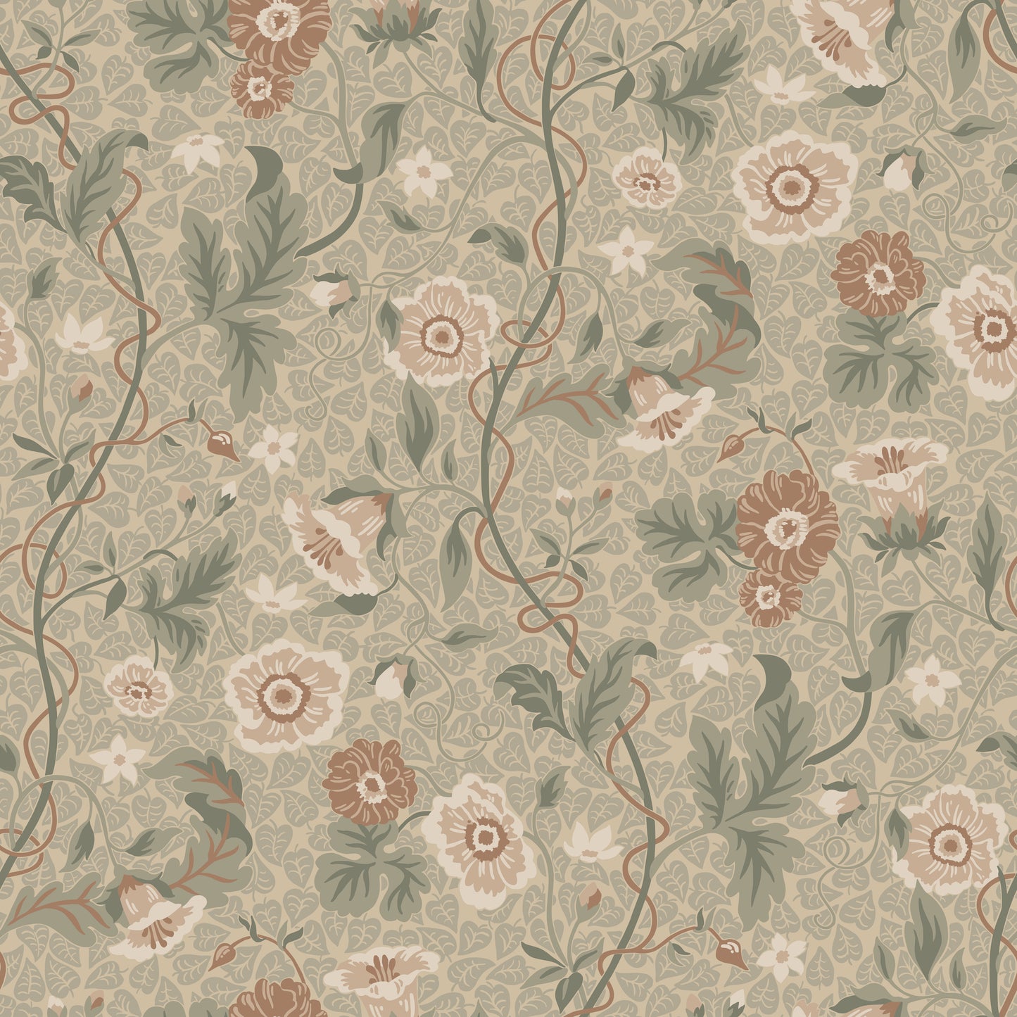 Tapetti Ulla Vaaleanvihreä S10499 (Sandberg Wallpaper)
