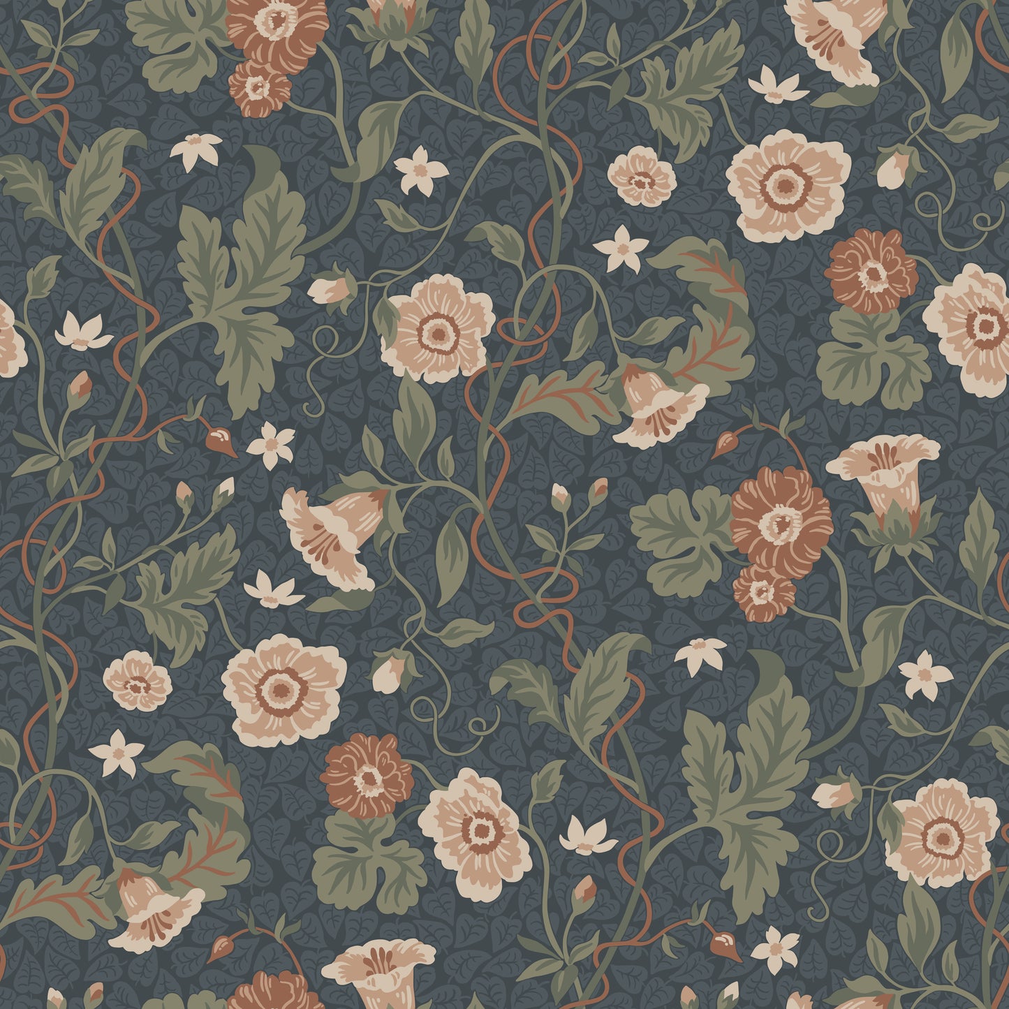 Tapetti Ulla Tummansininen S10500 (Sandberg Wallpaper)